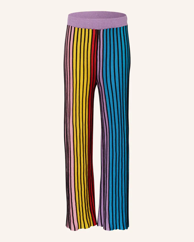 Stella McCartney Kids Strickhose mit Glitzergarn Neontürkis