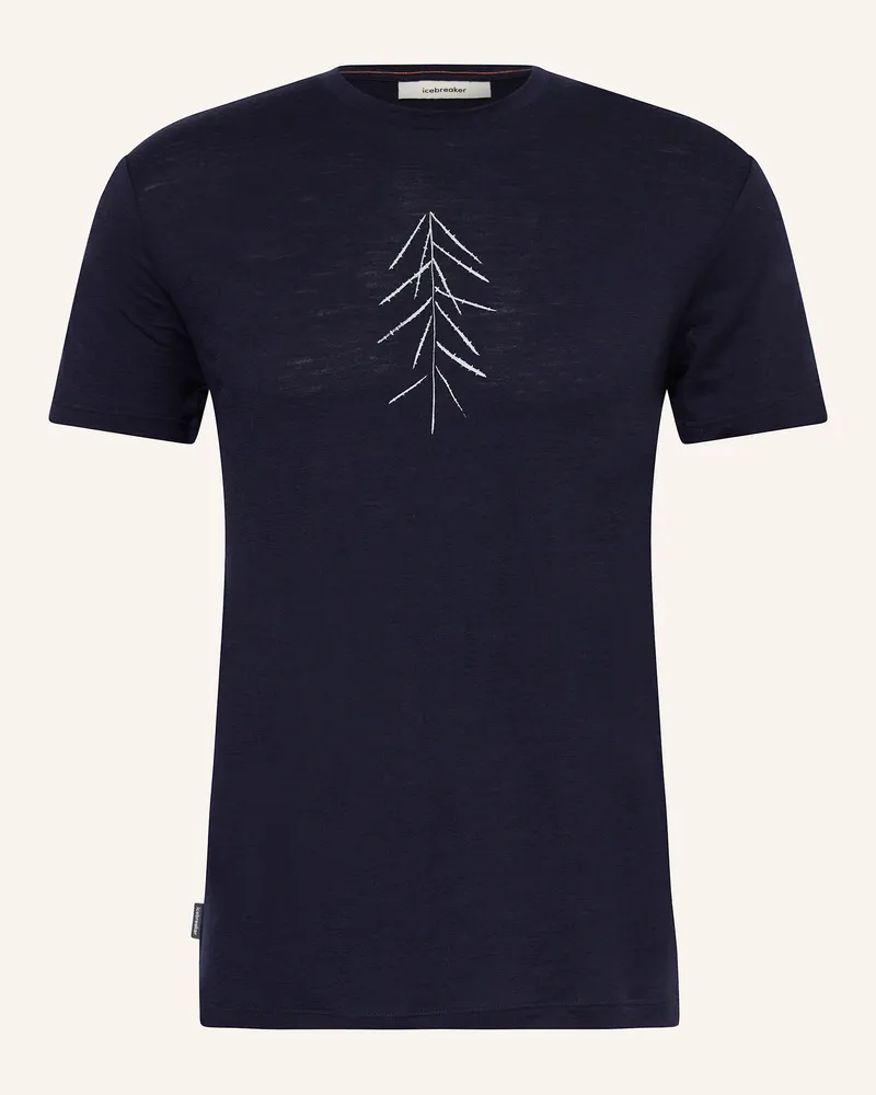 Icebreaker T-Shirt 150 TECH LITE aus Merinowolle Dunkelblau