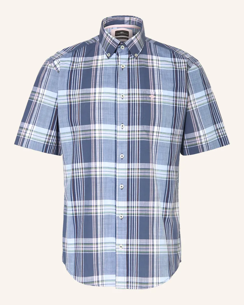 Fynch-Hatton Kurzarm-Hemd Regular Fit Blau