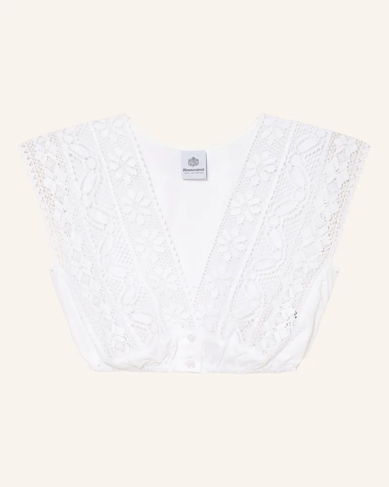 Hammerschmid Dirndlbluse BRITTE mit Spitze Weiss