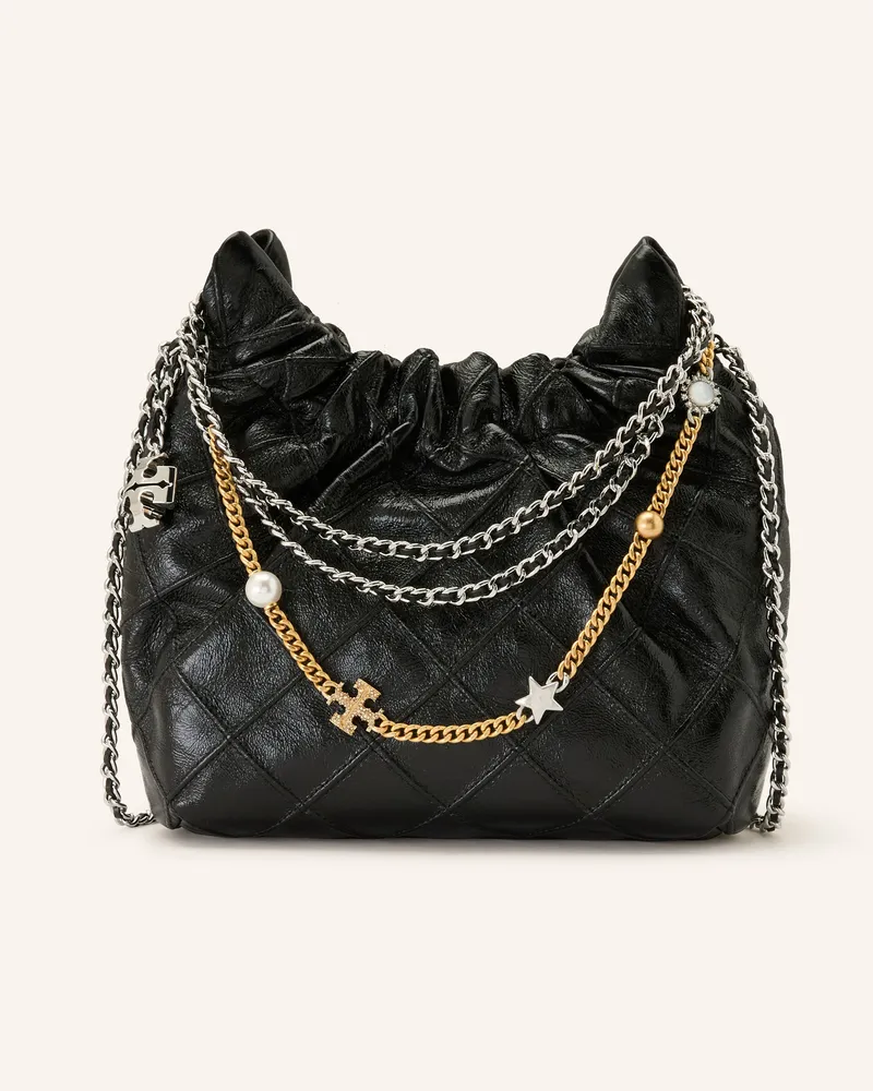 Tory Burch Beuteltasche Fleming Mini schwarz Schwarz
