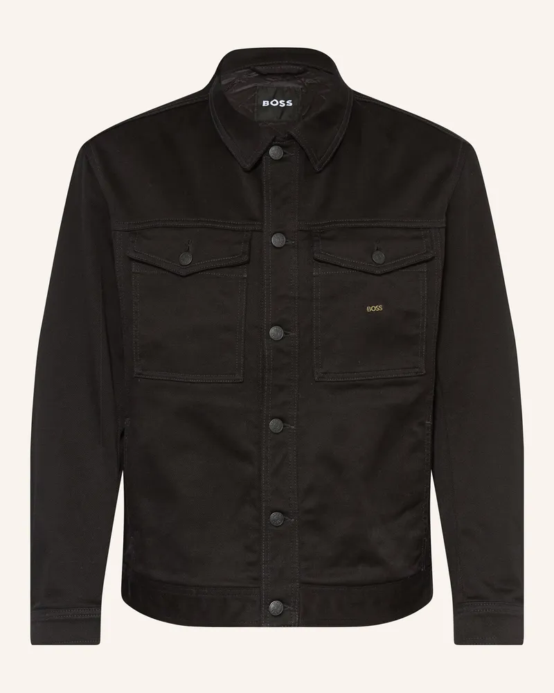 HUGO BOSS Jeansjacke Liang Cny schwarz Schwarz