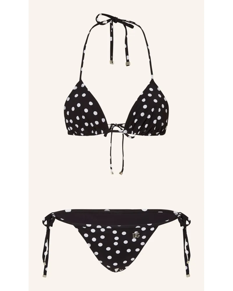 Dolce & Gabbana Triangel-Bikini MAMBO ITALIANO Schwarz