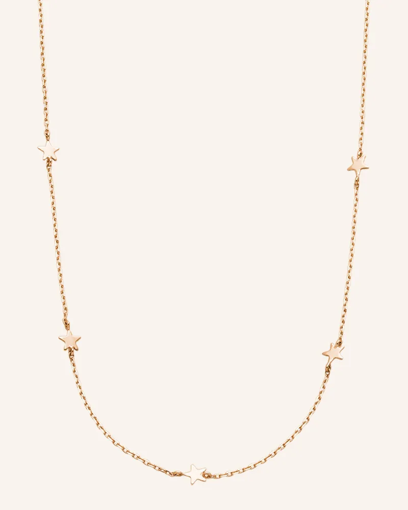 Leaf Halskette Mini Stars Aus 14 Karat Gelbgold rosegold Roségold