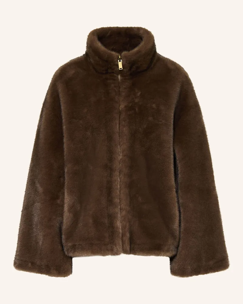 lilienfels Kunstfell-Jacke Zum Wenden braun Dunkelbraun