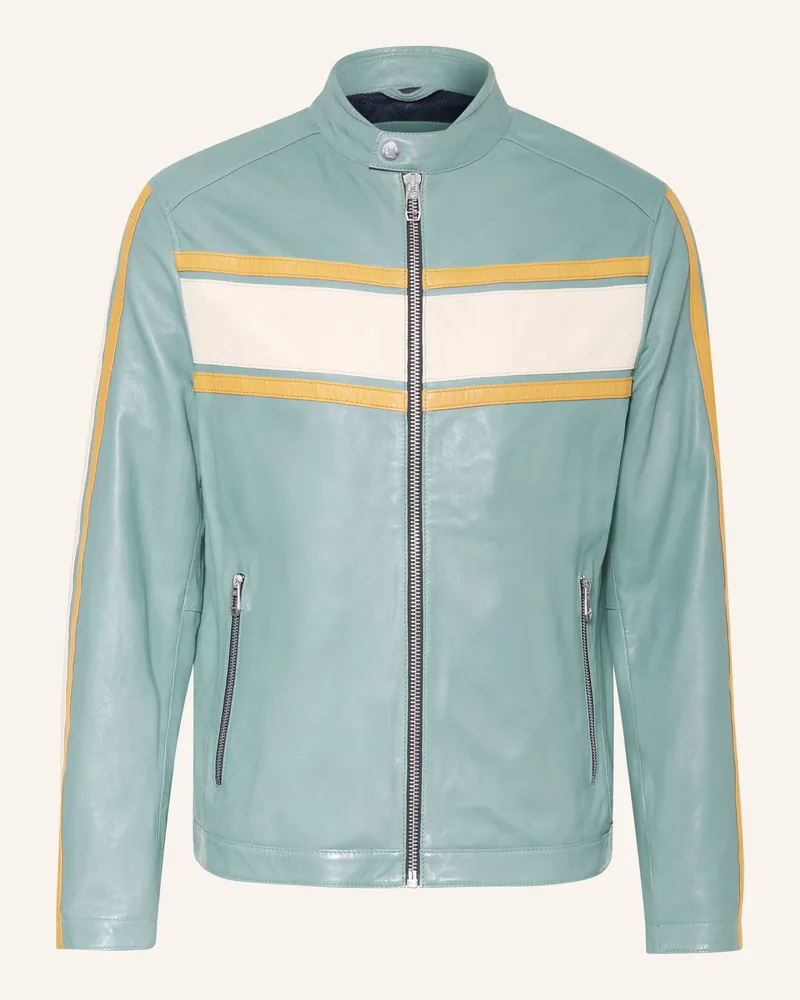 Milestone Lederjacke MSLAMBERT Türkis