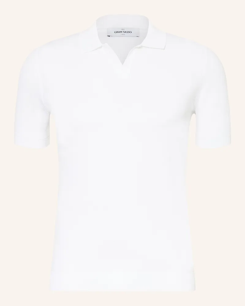 Gran Sasso Piqué-Poloshirt Weiss