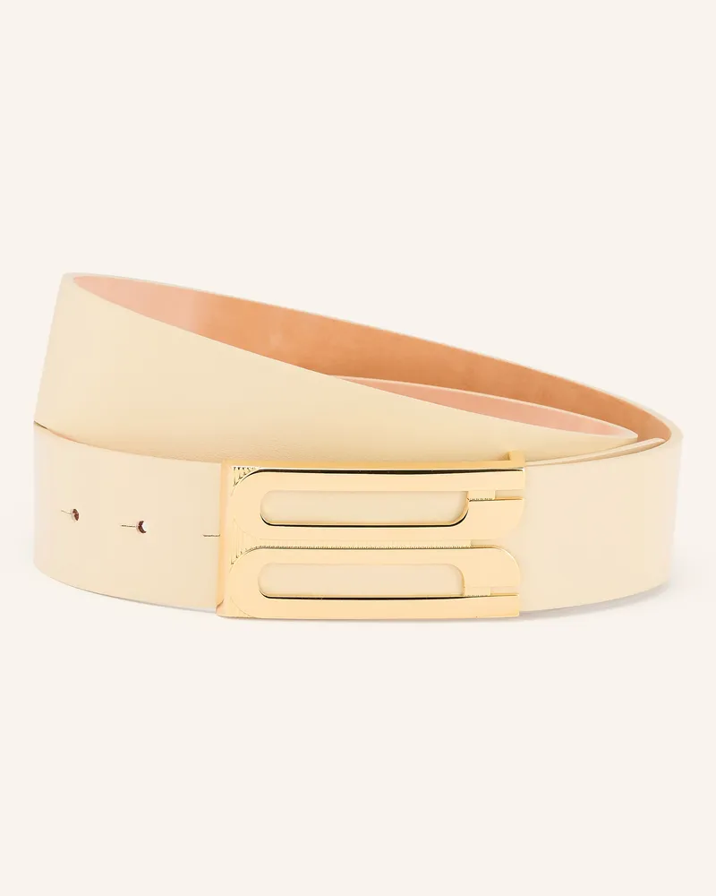 Victoria Beckham Ledergürtel JUMBO DORIAN Creme