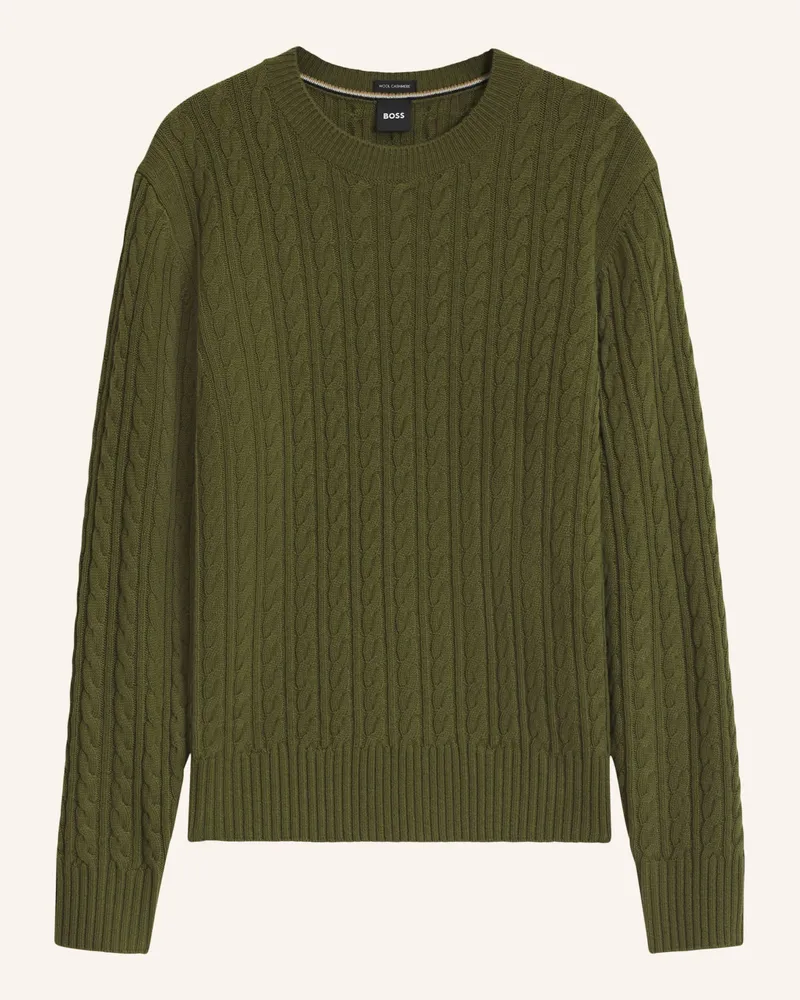 HUGO BOSS Pullover H-Furlan Regular Fit gruen Dunkelgrün