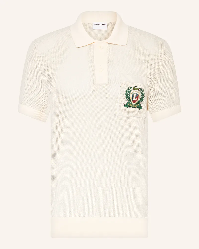 Lacoste Strick-Poloshirt Classic Fit Ecru