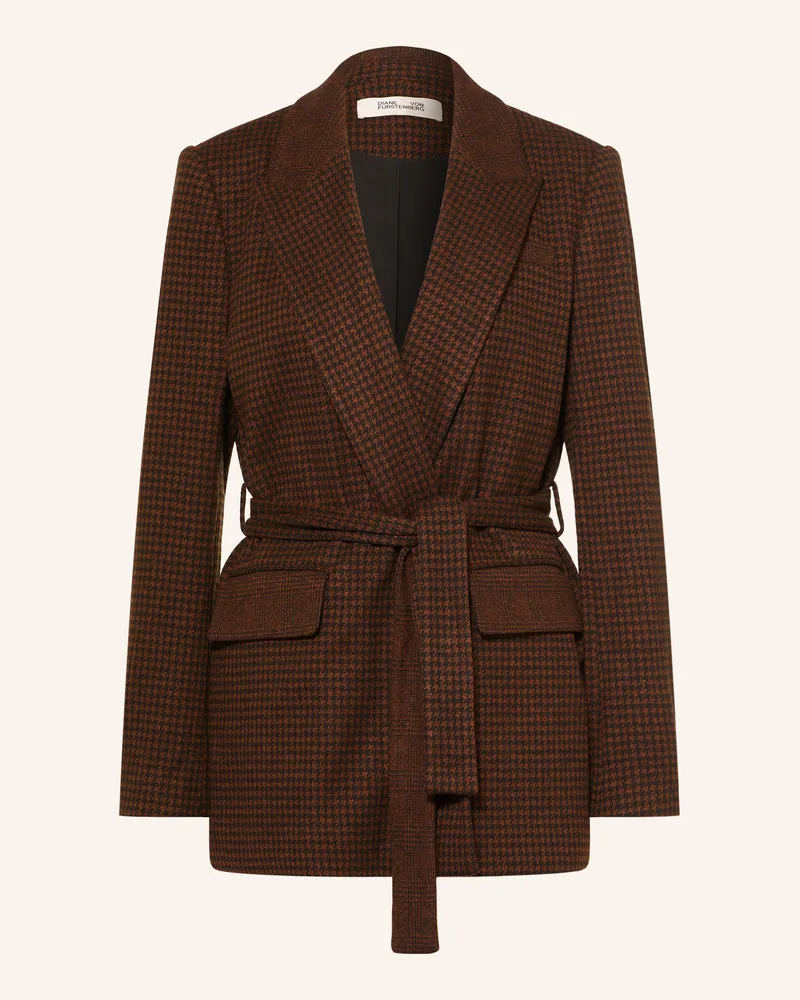 Diane von Furstenberg Jerseyblazer Annika In Wickeloptik braun Dunkelbraun