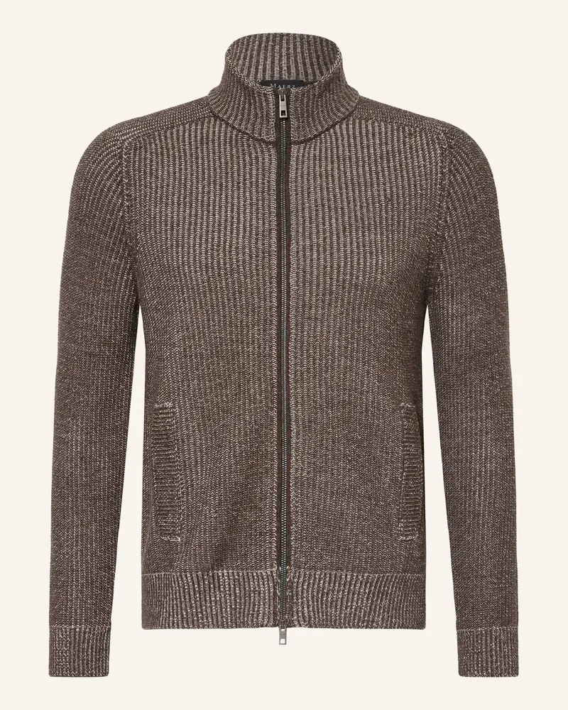 Maerz Strickjacke Aus Merinowolle braun Dunkelbraun