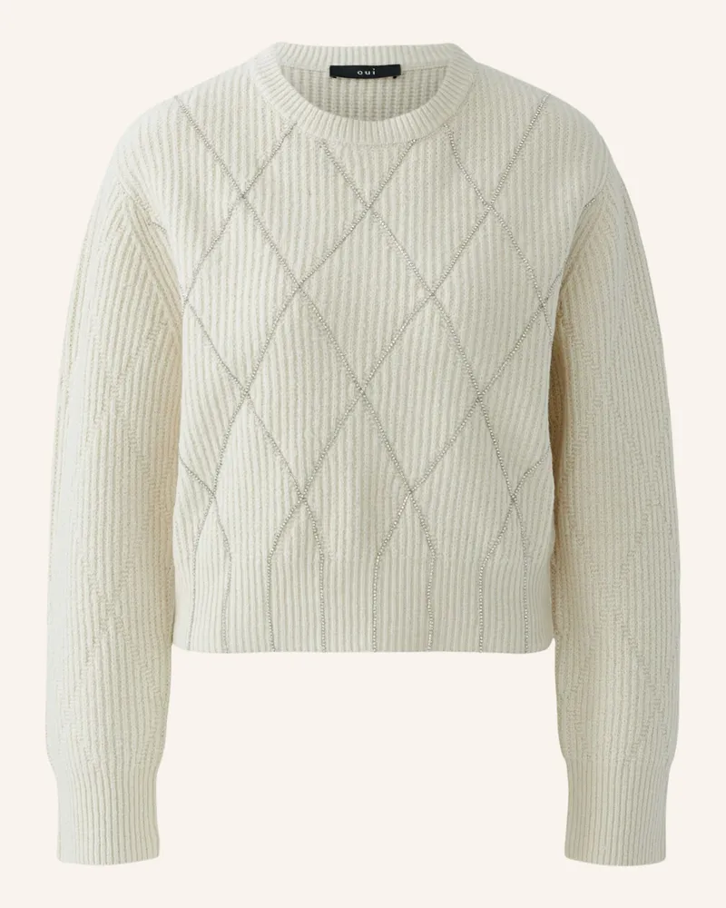 Oui  Pullover weiss Beige