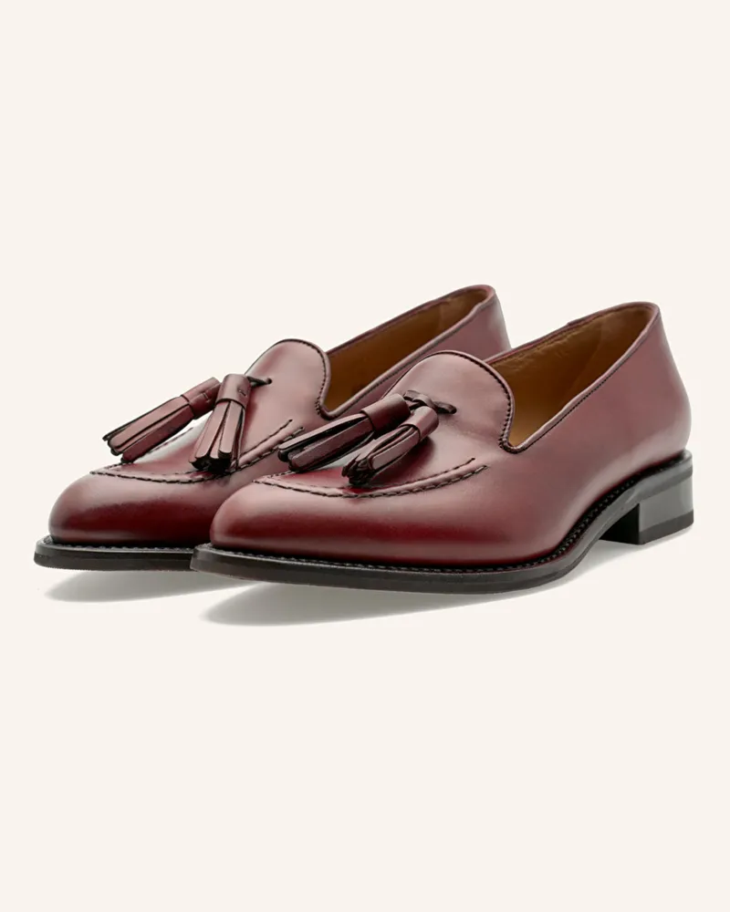 Lottusse Mokassin Cambridge rot Rot
