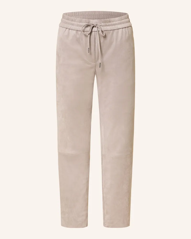 Juvia 7/8-Hose in Lederoptik Taupe