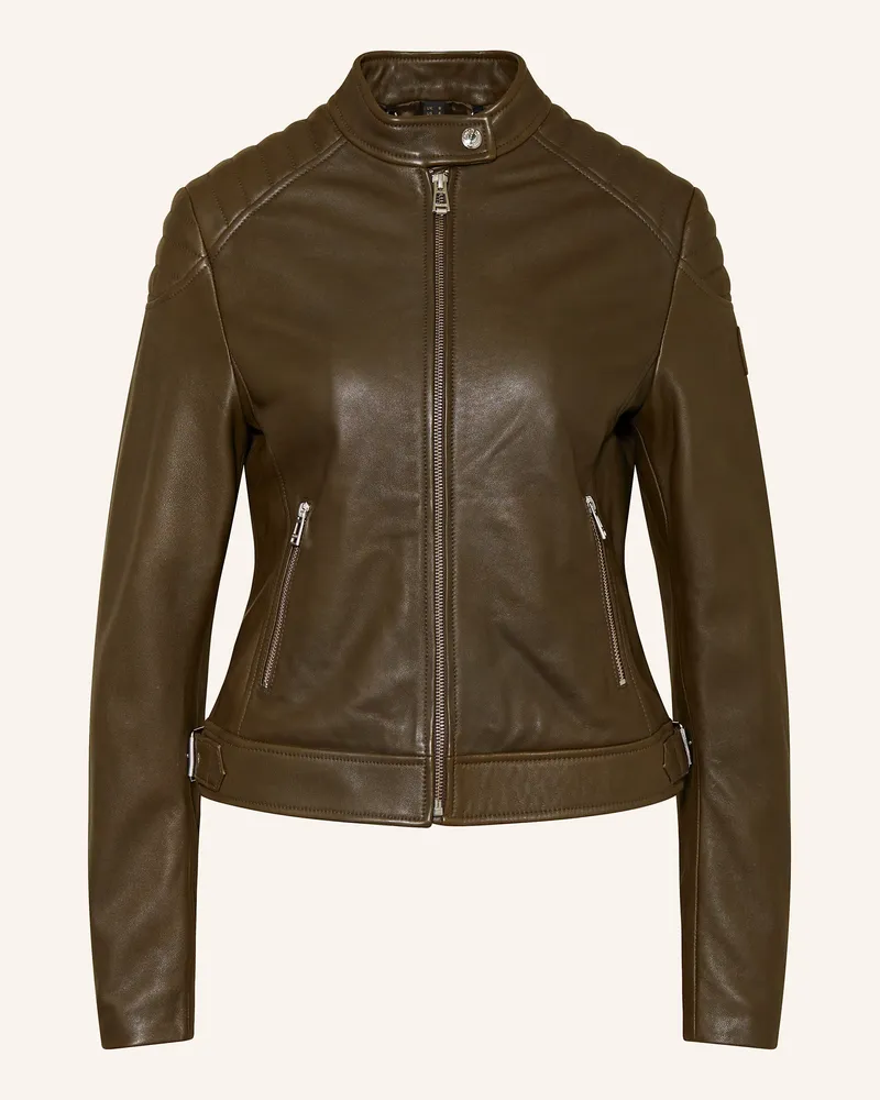 Belstaff Lederjacke MOLLISON Oliv