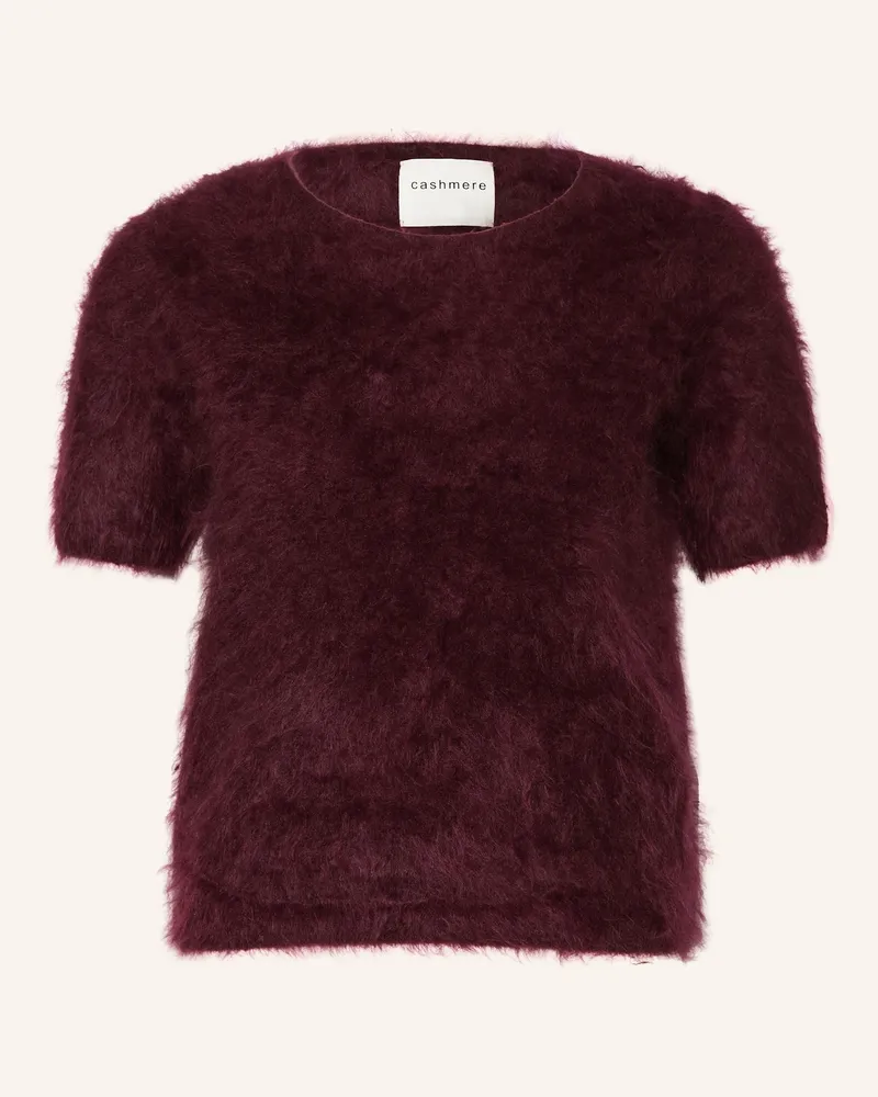 Oui  Cashmere-Pullover Dunkelrot