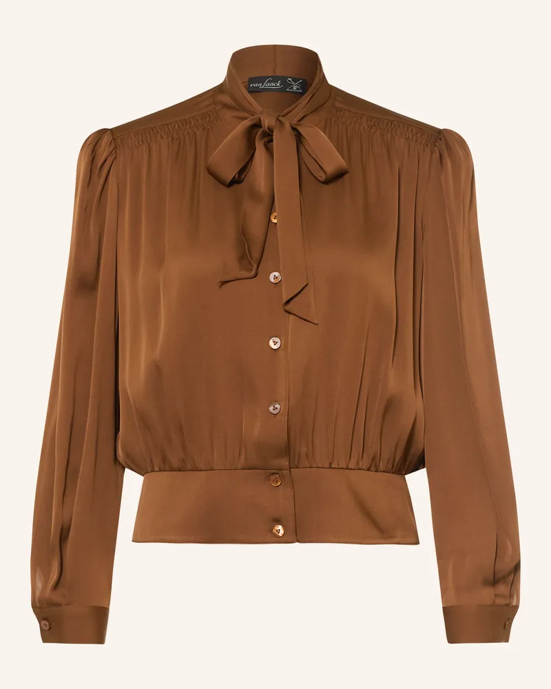 van Laack Schluppenbluse Vl-Yaisa-Xx Mit Seide beige Braun