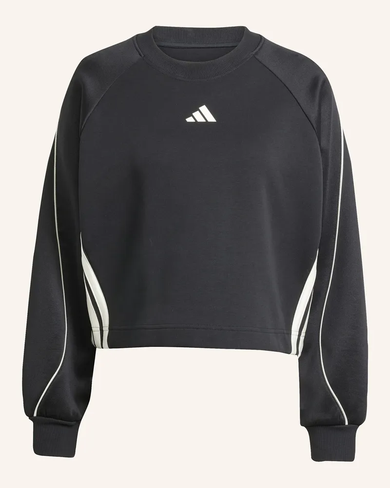 adidas Stadium 3-Streifen Sweatshirt Mit Rundhalsausschnitt schwarz Schwarz