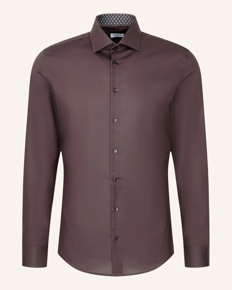 Seidensticker Business Hemd Slim Fit Braun