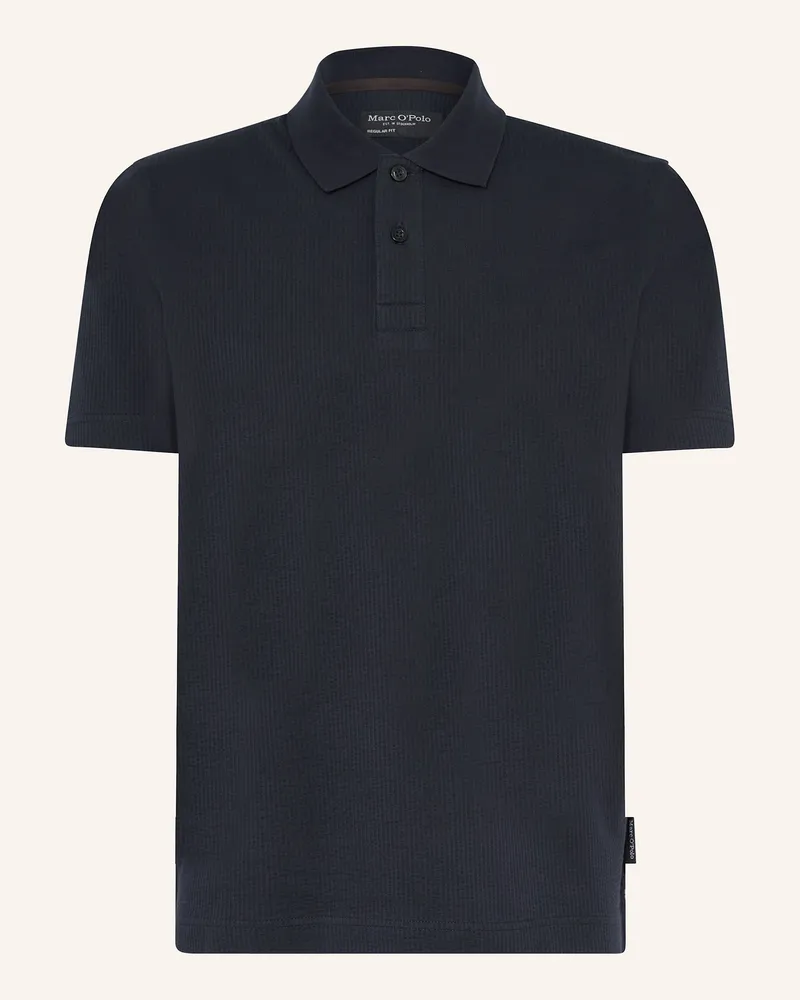 Marc O'Polo Jersey-Poloshirt Regular Fit blau Dunkelblau