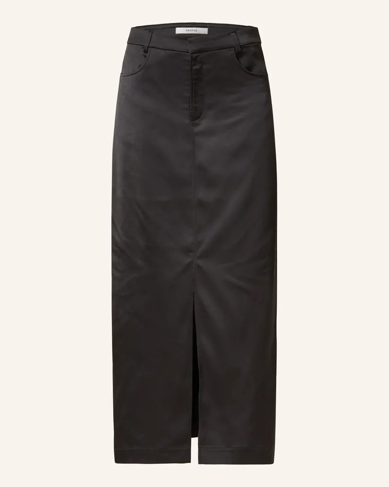 Gestuz Satinrock YACMINEGZ Schwarz