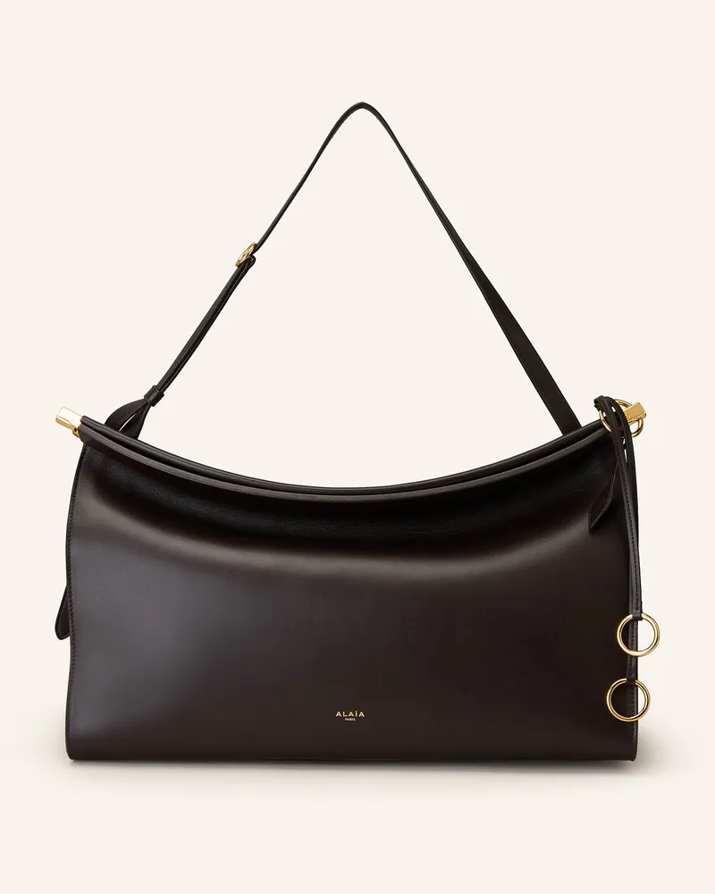 Alaïa Handtasche EAST WEST LARGE Dunkelbraun