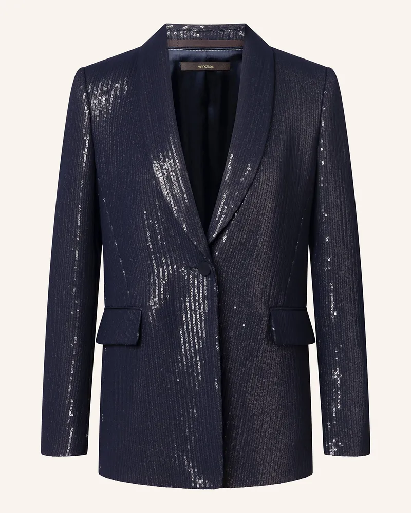 windsor. Blazer mit Pailletten Dunkelblau