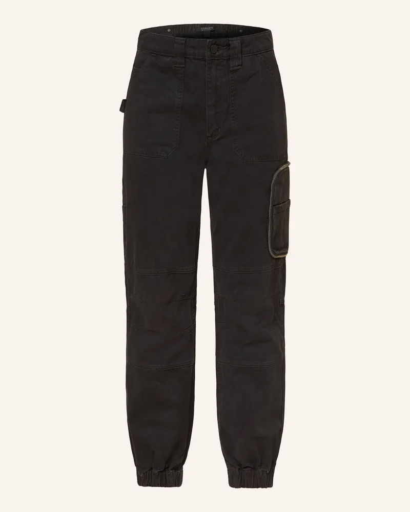AllSaints Cargohose Schwarz