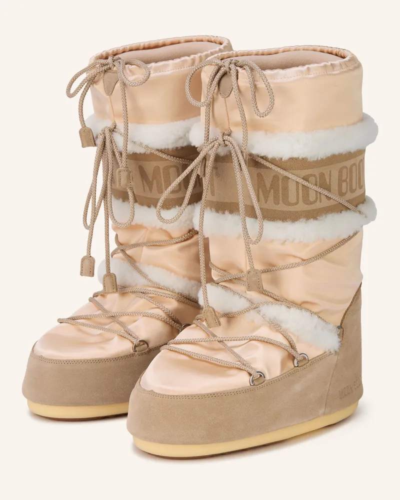 Moon Boot Moon Boots Icon Pearly Plus gold Hellbraun