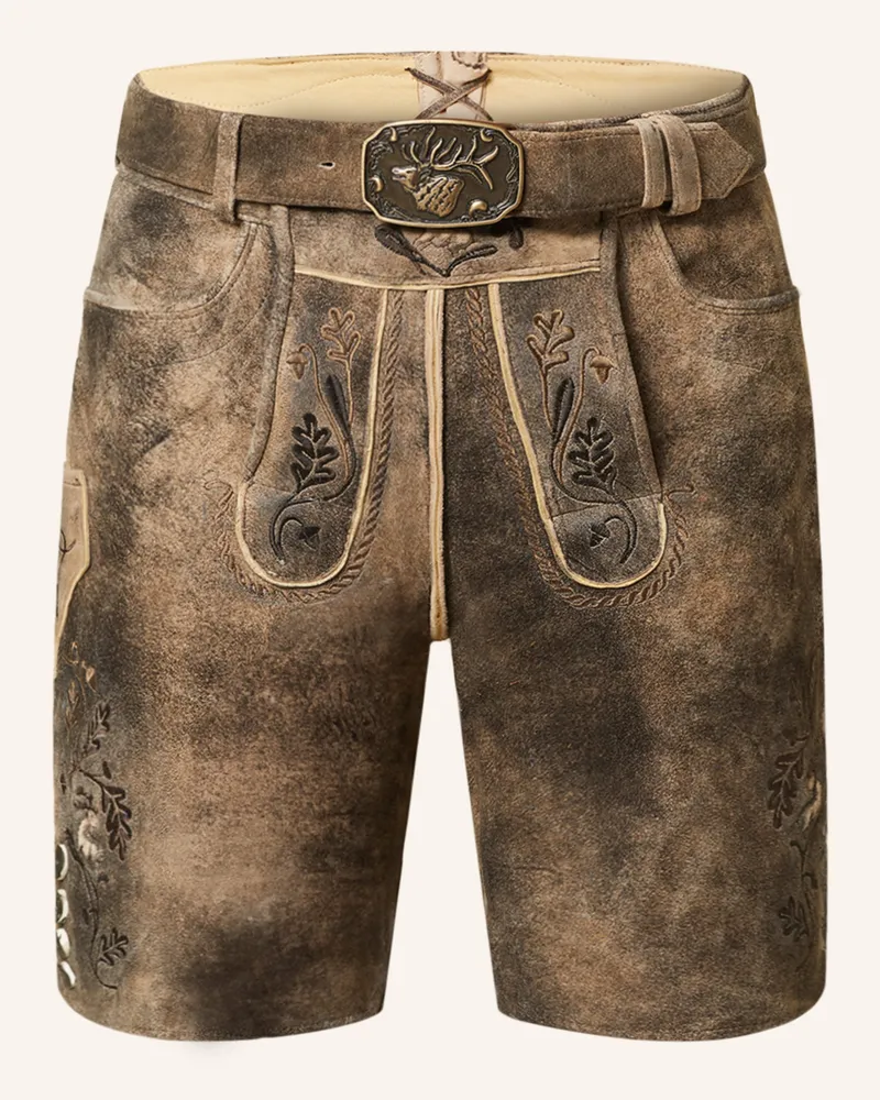 Spieth & Wensky Trachten-Lederhose BARRON Dunkelbraun