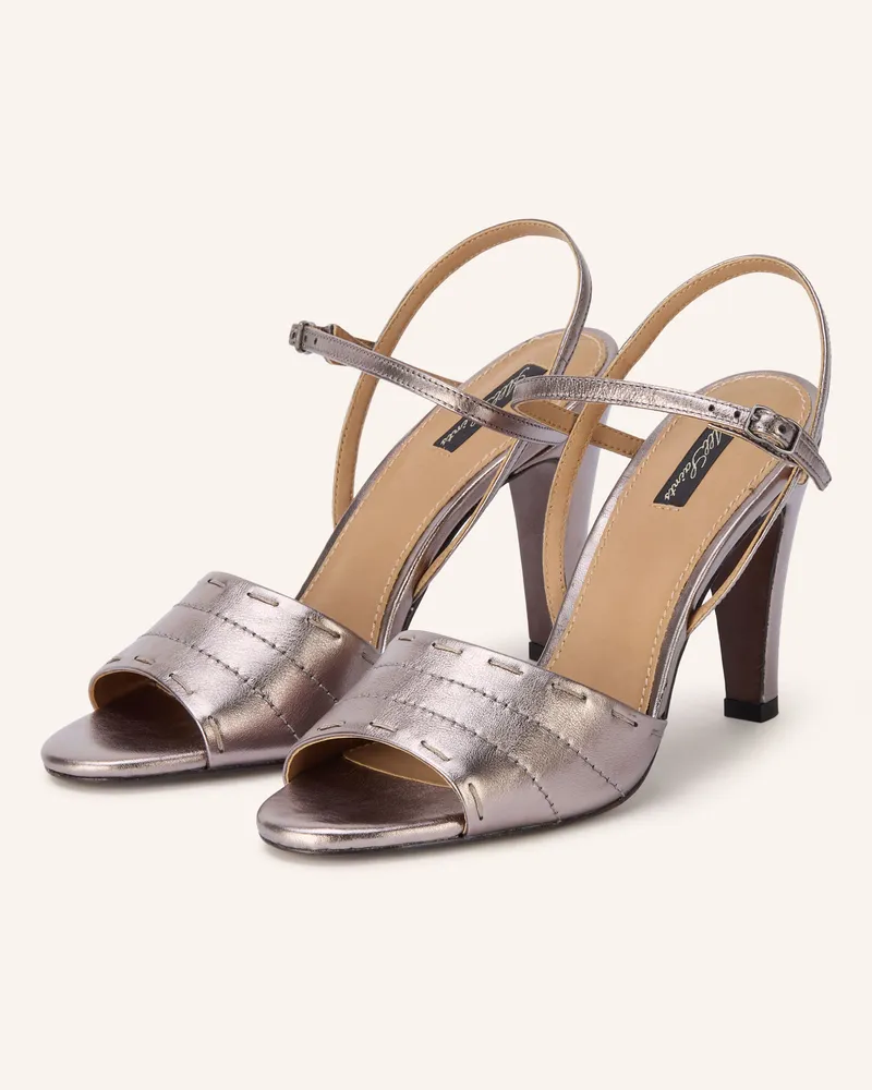 AllSaints Sandaletten Lila braun Silber