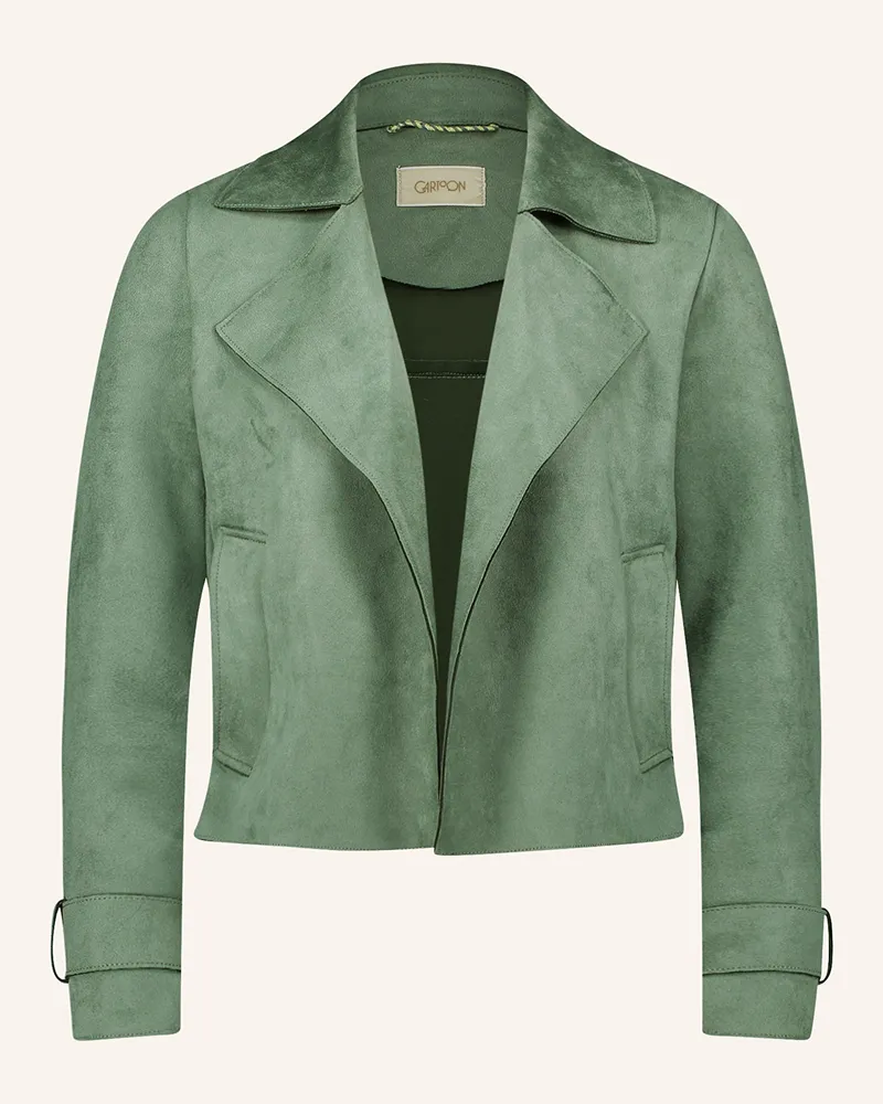 Cartoon Jacke in Lederoptik Grün