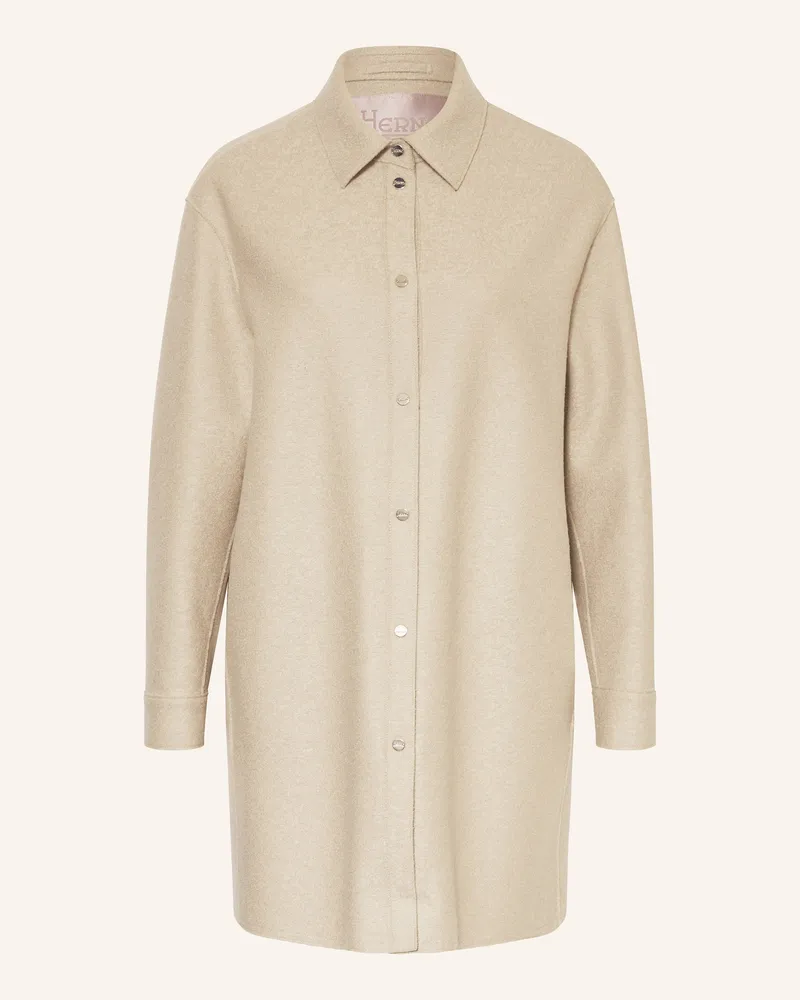 Herno Wollmantel grau Hellgrau