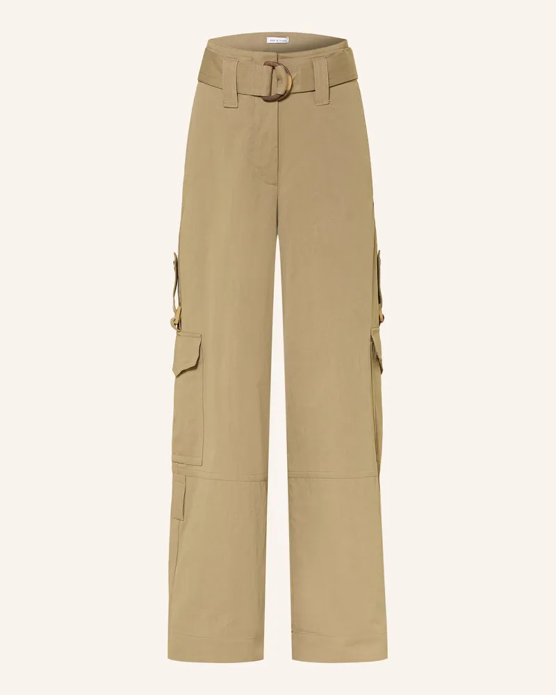 Mrs & HUGS 7/8-Hose gruen Khaki