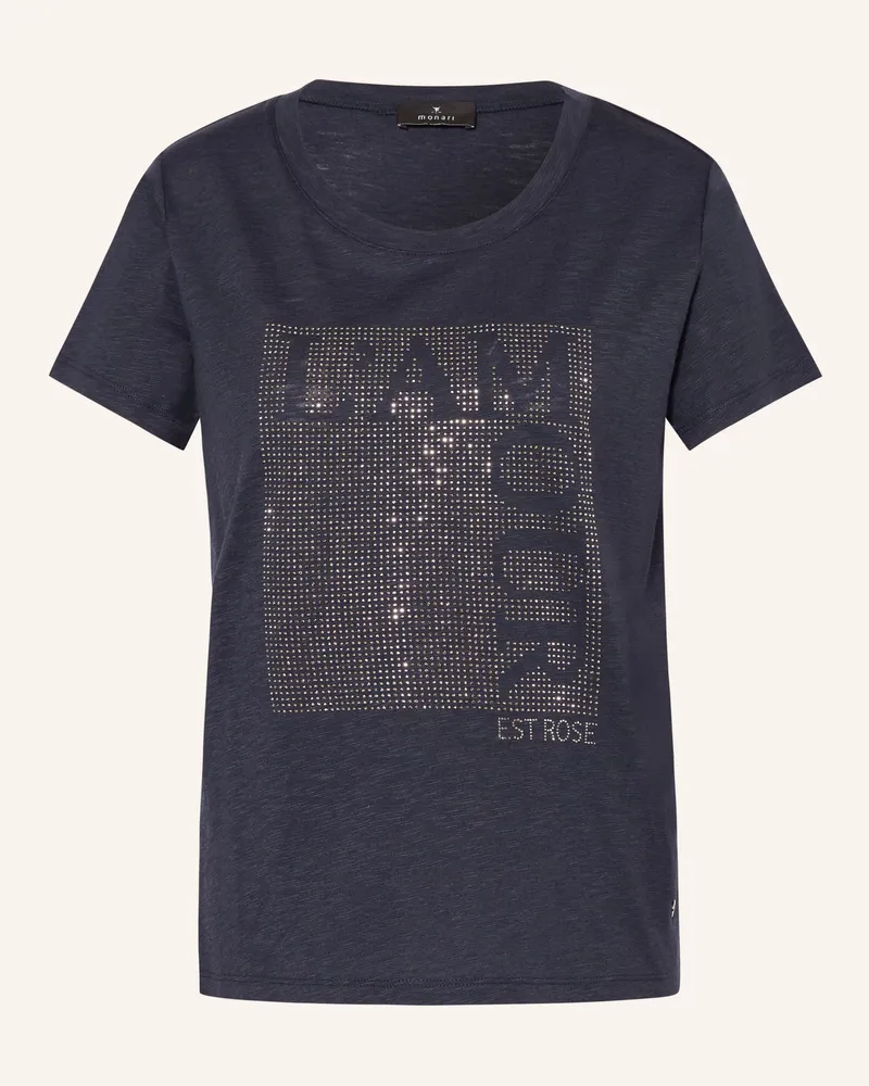 monari T-Shirt Mit Schmucksteinen blau Dunkelblau