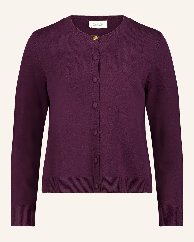 Cartoon Strickjacke rot Dunkellila