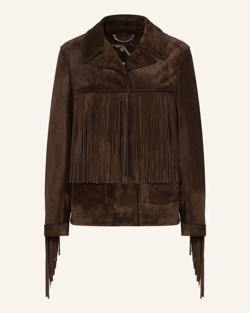 Golden Goose Lederjacke Journey braun Dunkelbraun