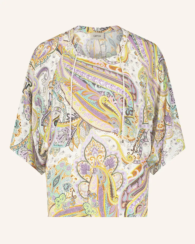 Cartoon Blusenshirt mit 3/4-Arm Creme