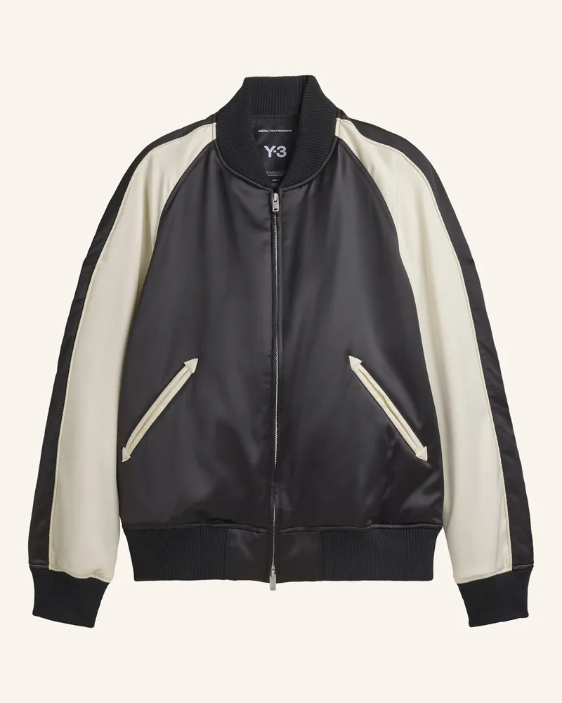 Y-3 Y-3 Liquid Logo Satin Souvenir Jacke schwarz Schwarz