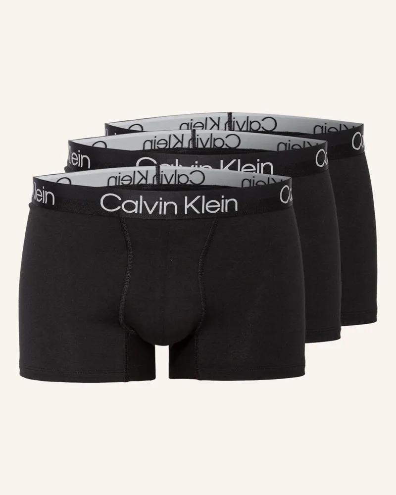 Calvin Klein 3er-Pack Boxershorts MODERN STRUCTURE Schwarz