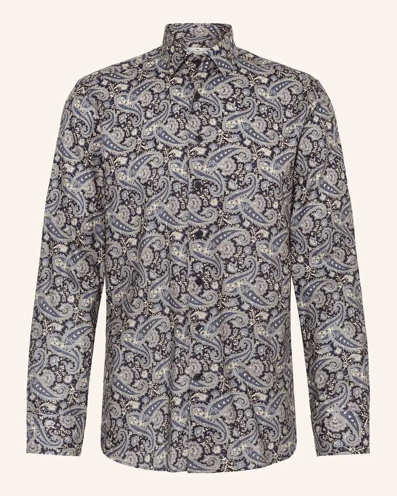 Etro Hemd Regular Fit blau Schwarz