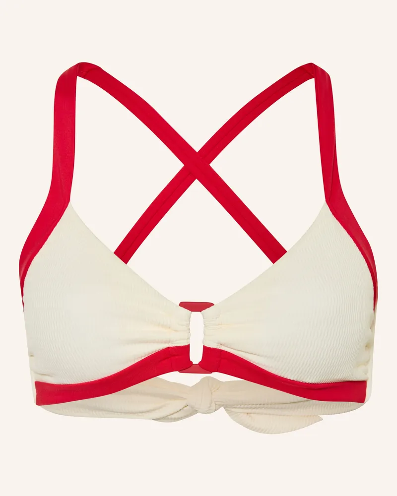 Seafolly Australia Bustier-Bikini-Top Bandwave weiss Ecru