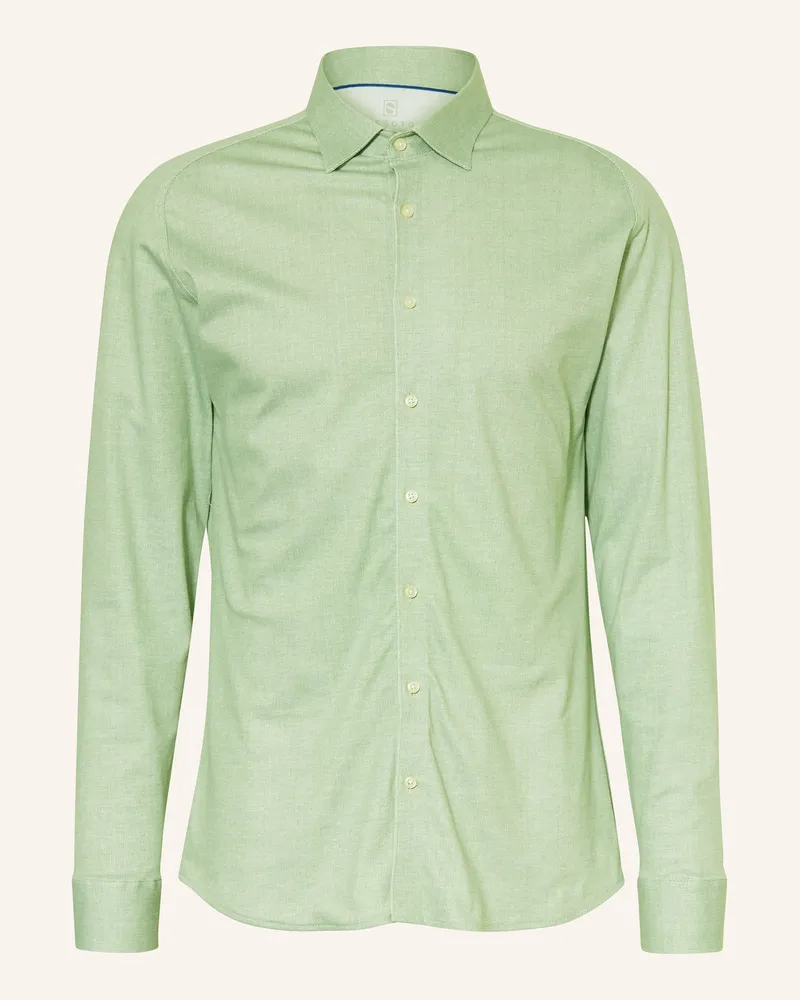 DESOTO Jerseyhemd Slim Fit Hellgrün