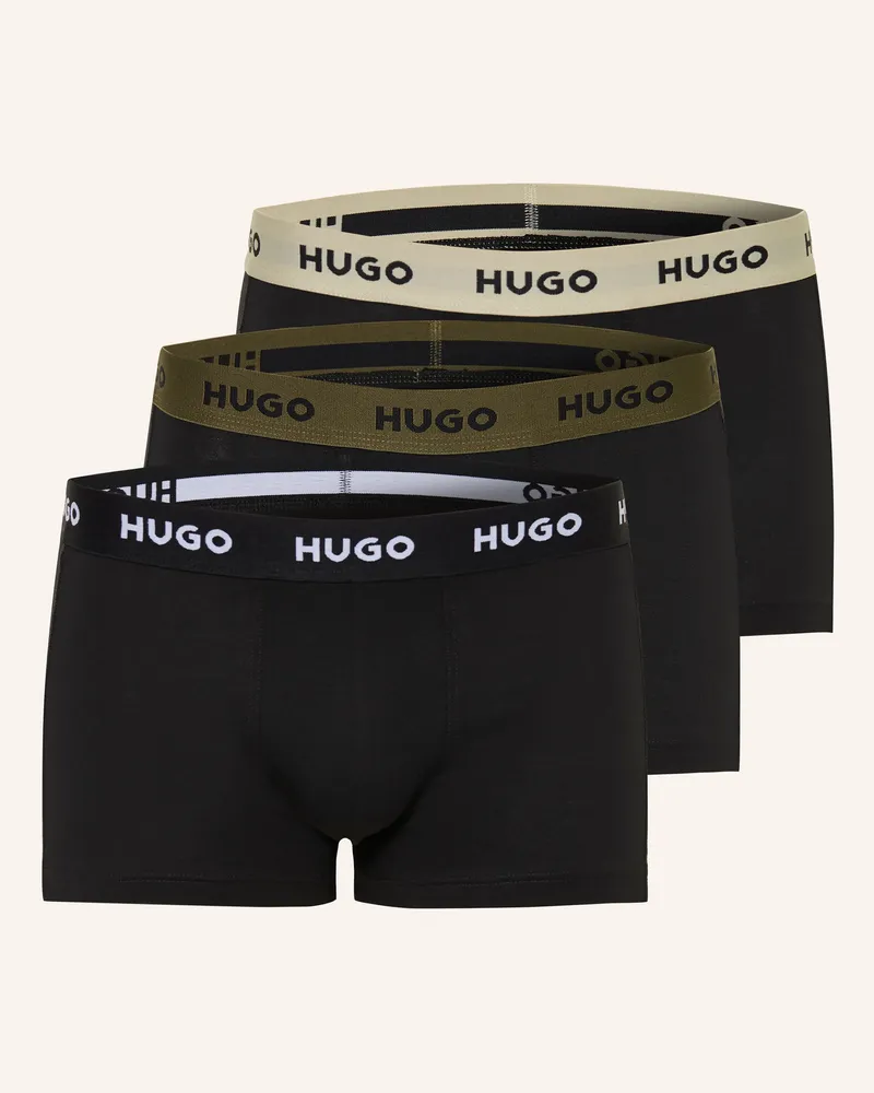 HUGO BOSS 3er-Pack Boxershorts grau Schwarz