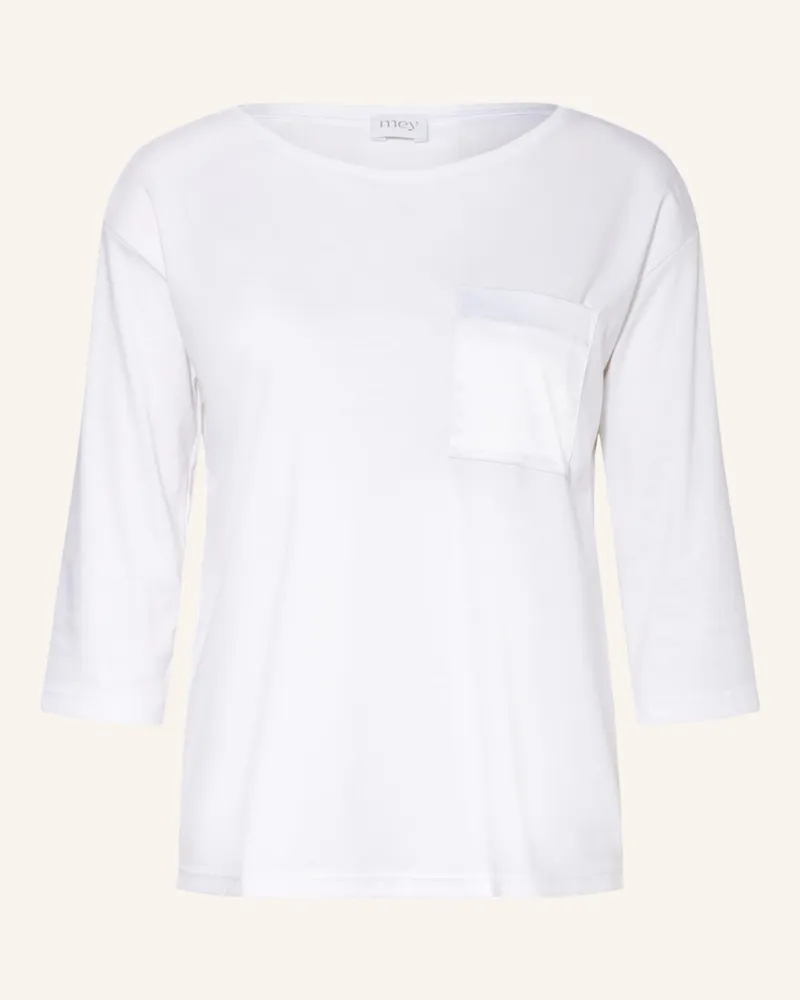 Mey Schlafshirt Serie Sleepsation Mit 3/4-Arm weiss Weiss