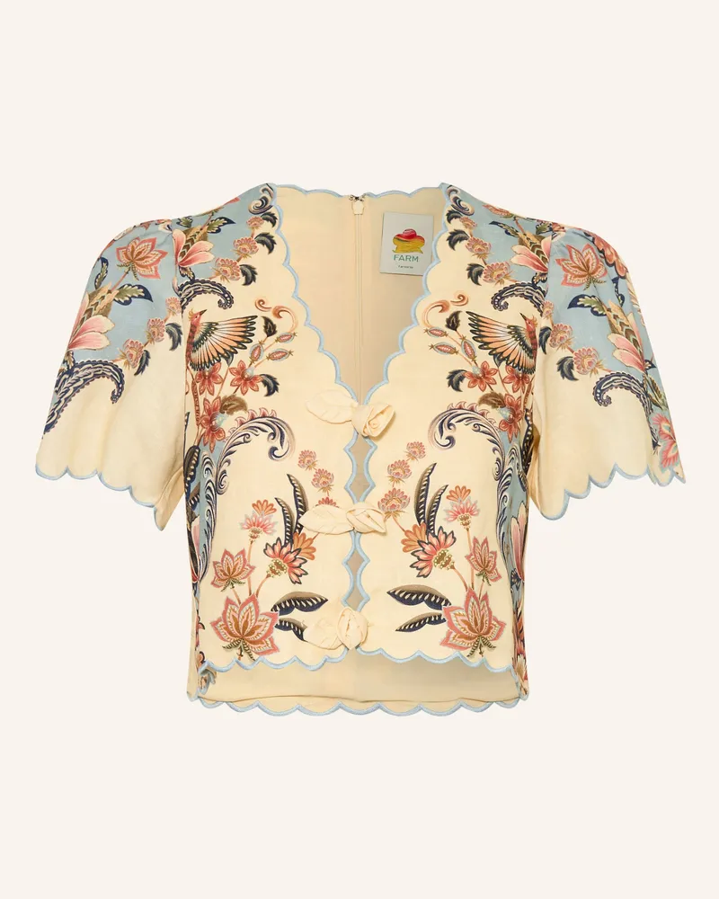 FARM Rio Blusenshirt Aus Leinen gelb Hellgelb