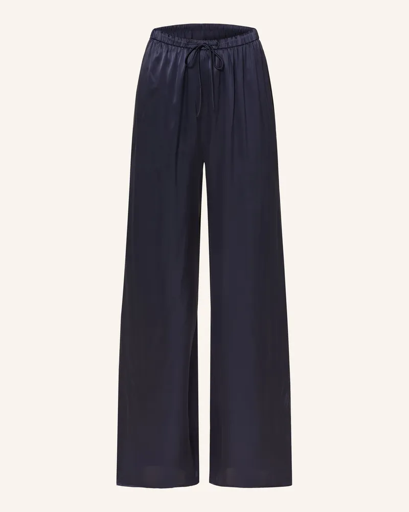 Arket Satinhose Aus Seide blau Dunkelblau