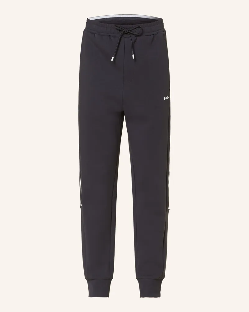 HUGO BOSS Sweatpants Hadikonos Mit Galonstreifen blau Dunkelblau