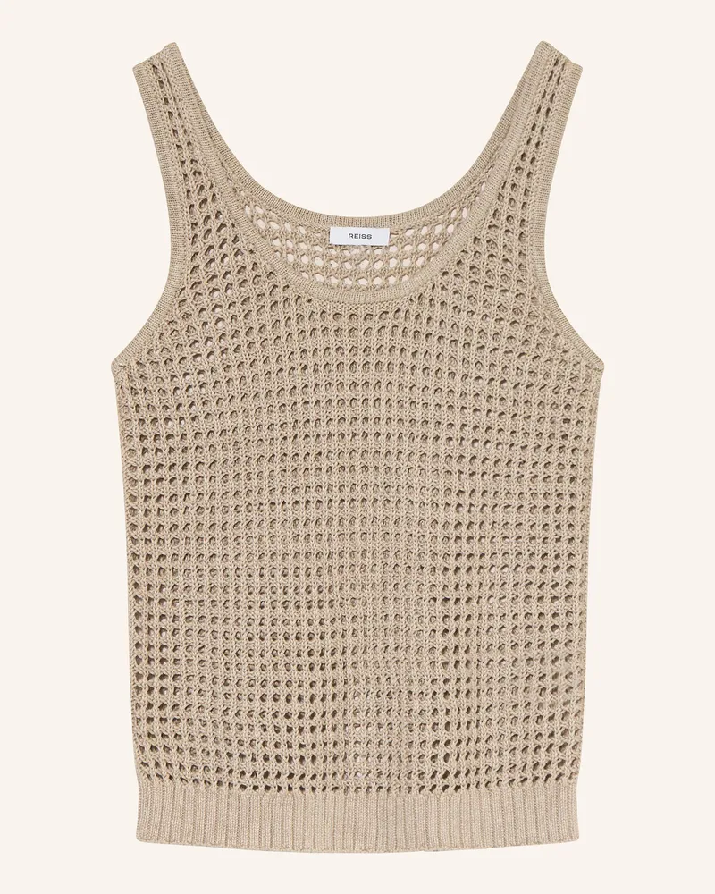 Reiss Stricktop Claudia Aus Leinen grau Grau